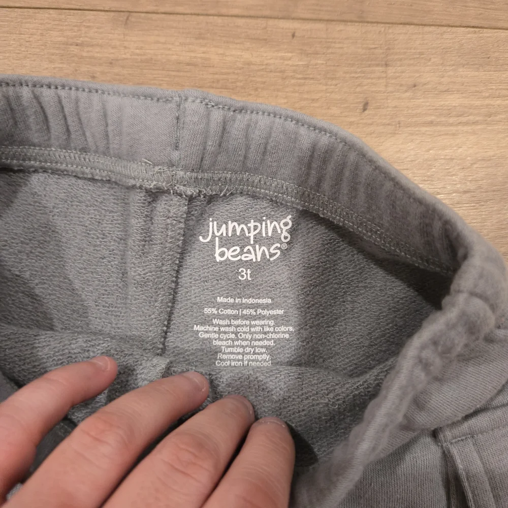 🌻 NWT Jumping Beans Toddler Boys Gray Knit Cargo Sweatshorts - Size 3T